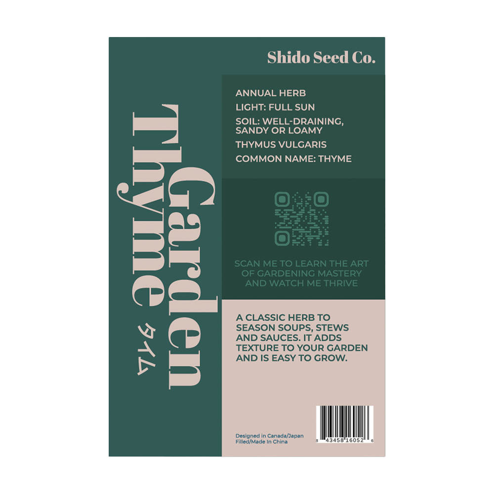 Thyme Herb Seeds Packet - Chive UK Wholesale