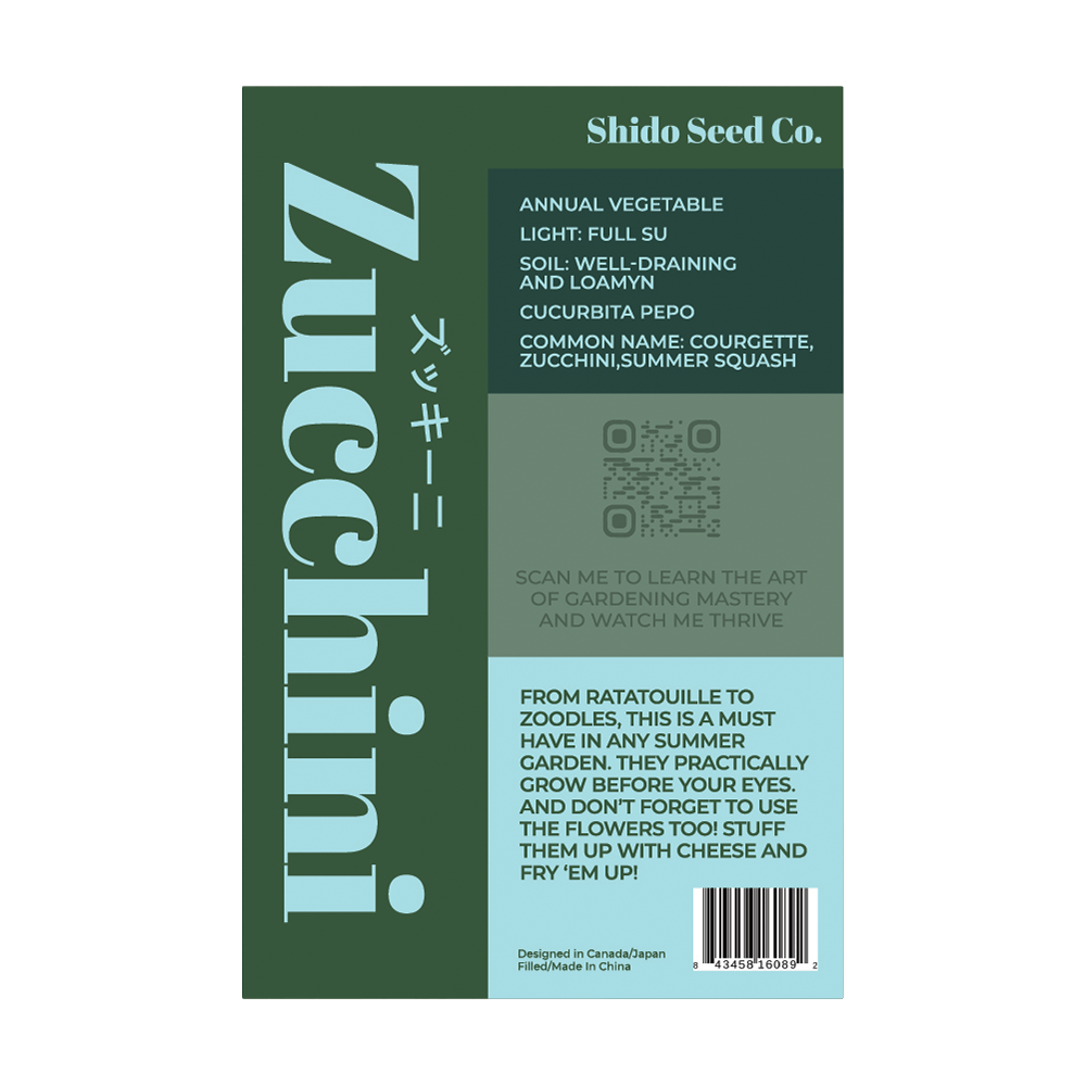 Zucchini Vegetable Seeds Packet - Chive UK Wholesale
