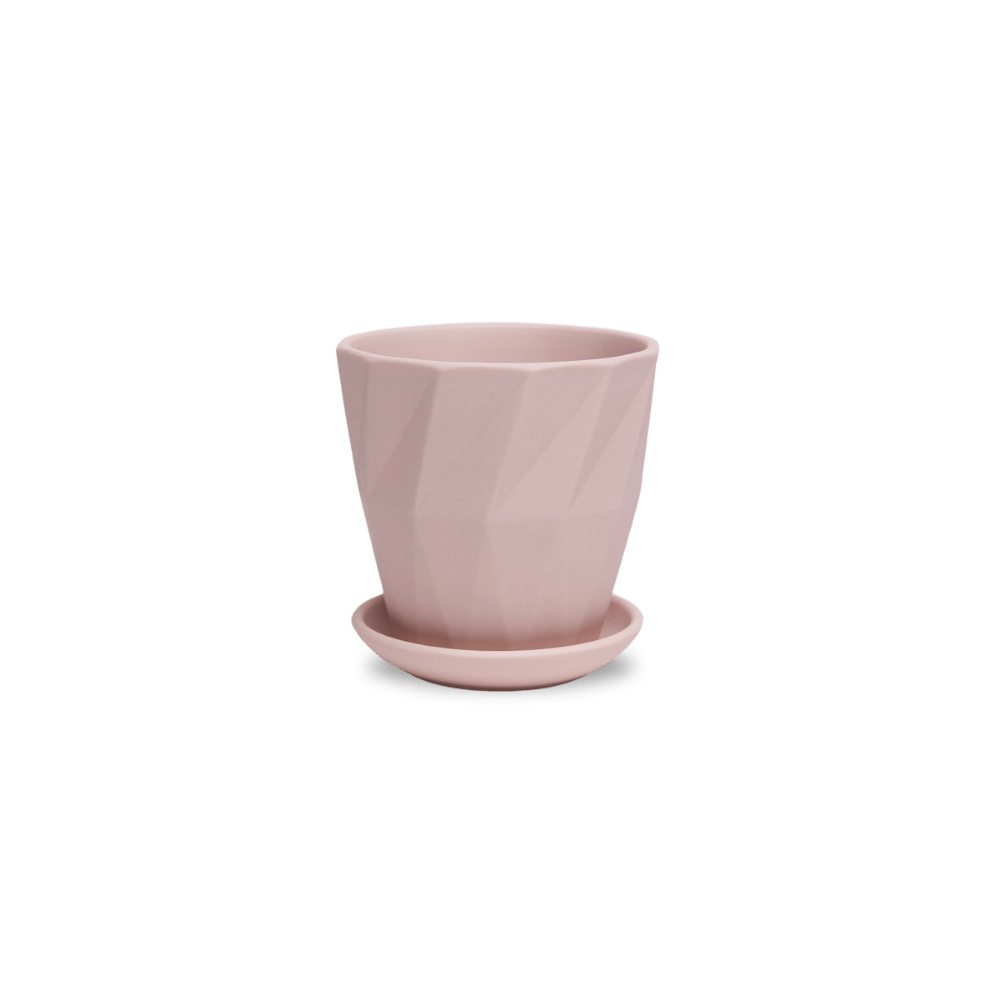 Virago 3.5" Porcelain Pot With Drainage Hole And Saucer - Chive UK Wholesale