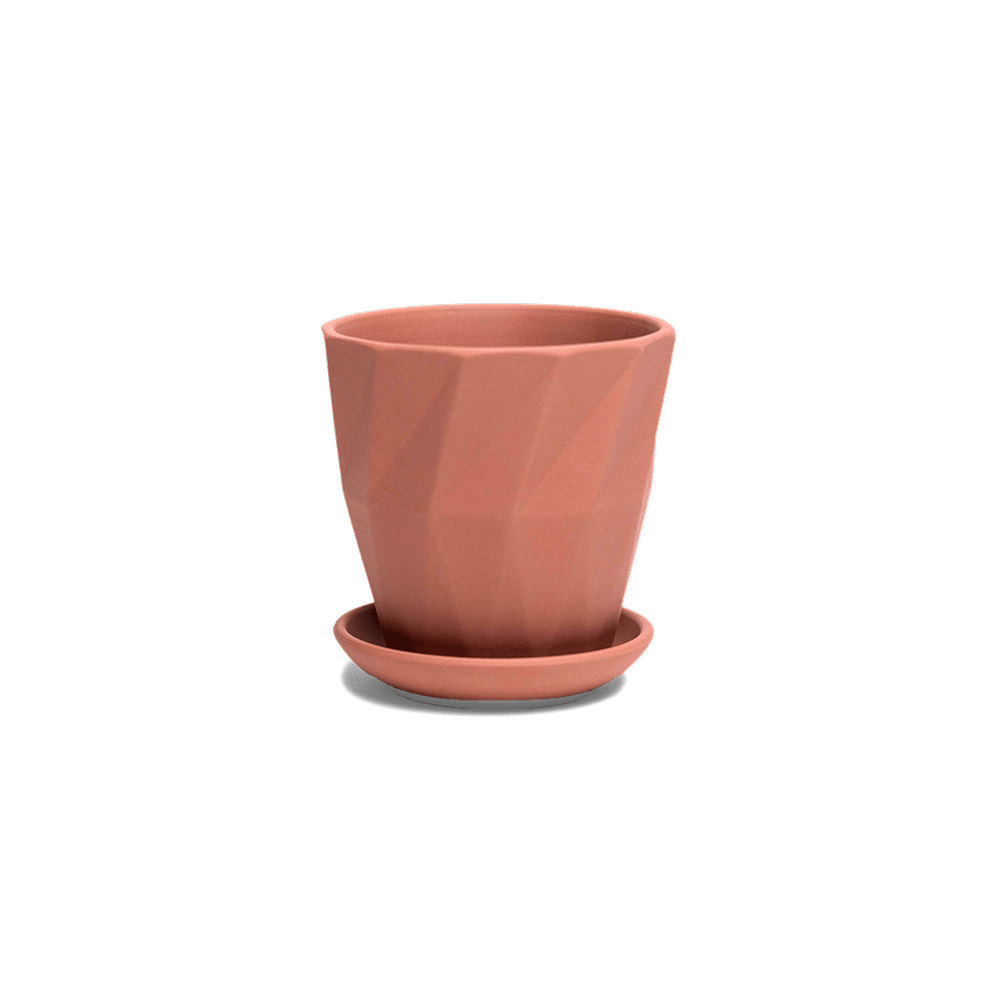 Virago 3.5" Porcelain Pot With Drainage Hole And Saucer - Chive UK Wholesale