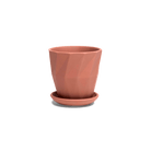 Virago 3.5" Porcelain Pot With Drainage Hole And Saucer - Chive UK Wholesale