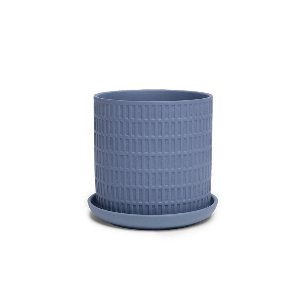 Virago 3.5" Porcelain Pot With Drainage Hole And Saucer - Chive UK Wholesale