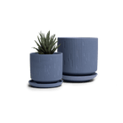 Virago 3.5" Porcelain Pot With Drainage Hole And Saucer - Chive UK Wholesale