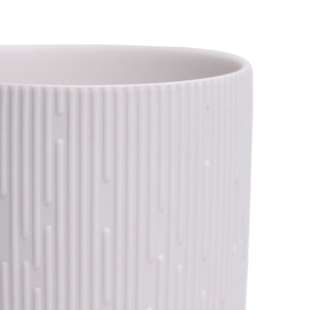 Virago 3.5" Porcelain Pot With Drainage Hole And Saucer - Chive UK Wholesale