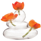 Rockpile Glass Modern Clear Flower Vase - Chive UK Wholesale