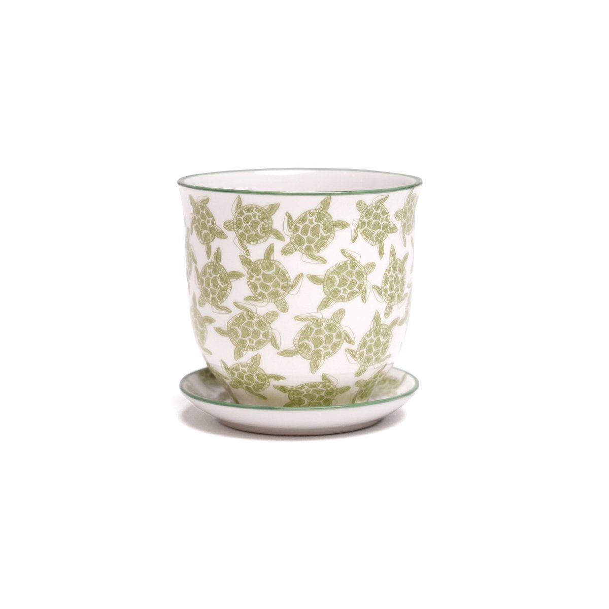 Liberte Porcelain Pot And Saucer Set With Drainage - Chive UK Wholesale