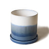 Minute Ceramic Pot And Saucer Set With Drainage