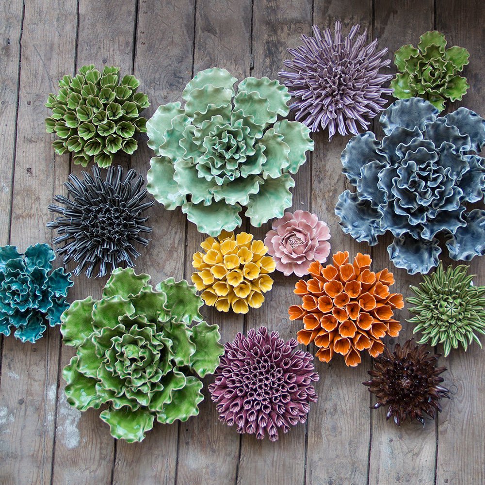 Ceramic Flower Collection 5 - 68pc Assortment - Chive UK Wholesale