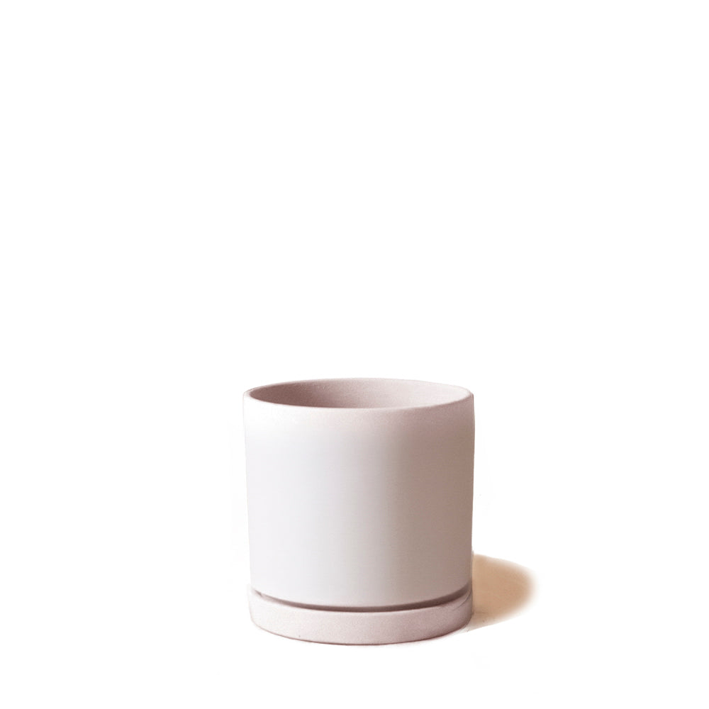 Dojo Porcelain Modern Indoor Plant Pot With Saucer - Chive UK Wholesale